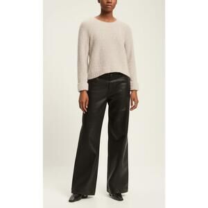 Rachel Zoe‎ Sweater Womens Size L Light Beige Crew Neck Textured Knit Cozy Chic